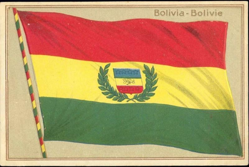 bolivia, National FLAG (1910s) Embossed