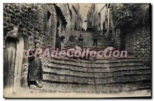 Postcard Old Bridge Cross Finistere Lower Street Dear pig sow