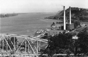 Hannibal Missouri View from Cardiff Hill Real Photo Vintage Postcard AA12650