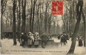 CPA PARIS (12e) Bois de VINCENNES. Les Jeux de Boules (561387)