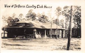 Arkansas AR Real Photo RPPC Postcard c1940s DEQUEEN Contry Club House
