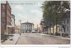 FARMINGTON, New Hampshire, 1900-1910s; Odd Fellows Block