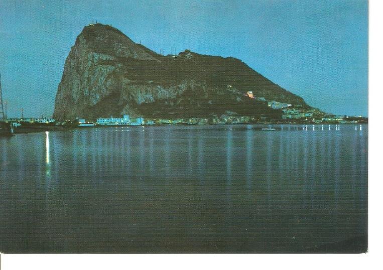 Postal 050143 : Vista nocturna del Pe?n de Gibraltar