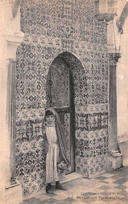 Devant une Porte Arabe, Syria Postcard, Syrie Turquie, Postale, Universelle, ...