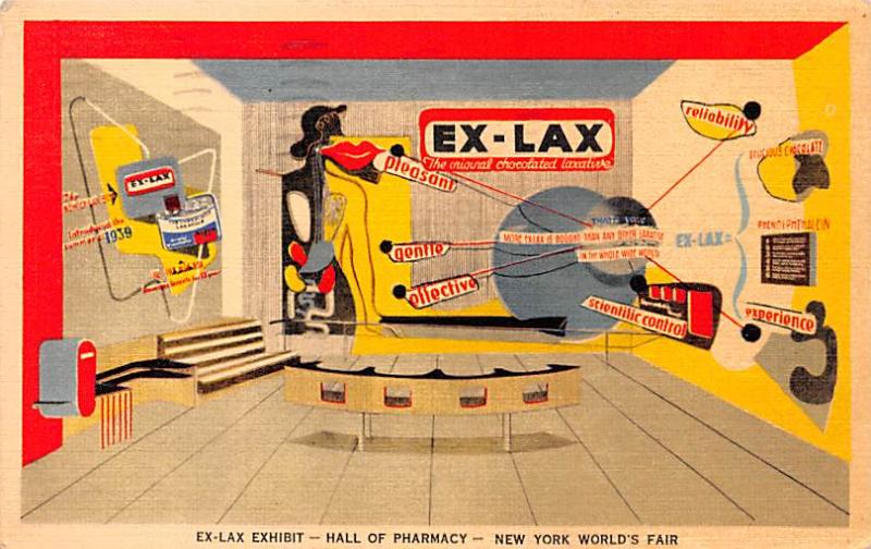 Medicine Advertising Old Vintage Antique Post Card Ex Lax 1939