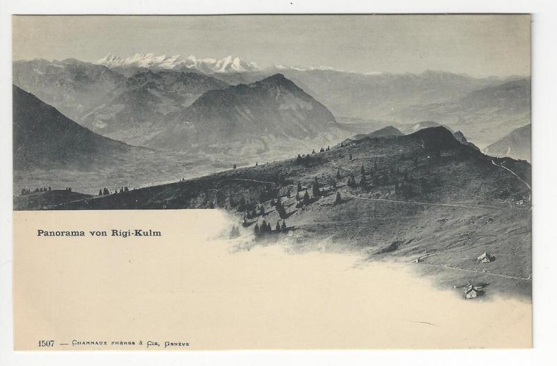 Vintage Switzerland Photo Postcard - Rigi-Kulm Panaorama (AN34)