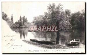 Old Postcard Belleville sur Saone The Banks of the Saone