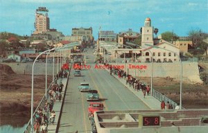 TX, Laredo, Texas, International Bridge, 50s Cars, Dexter Press No 2766-B