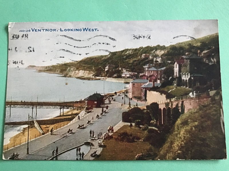 U.K. Ventnor Looking West Isle of Wight 1925 Vintage Postcard R44688 