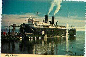 Postcard Michigan Cheif Wawatam Ferry Railroad Car Boat  Free Shipping # 2660A