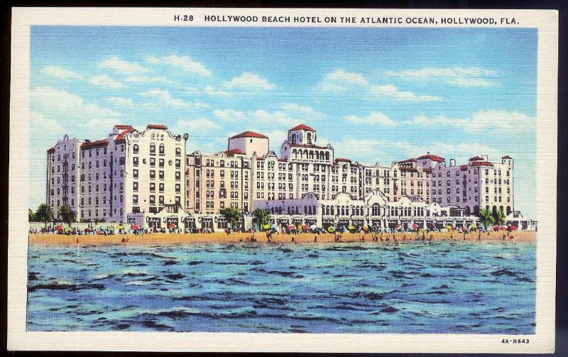 Hollywood Beach Hotel Hollywood FL unused c1934 