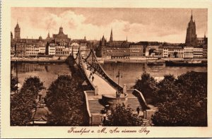 Germany Frankfurt am Main Am eisernen Steg Vintage Postcard C205