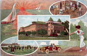 Postcard CA Long Beach Sanitarium, W. Ray Simpson Manager