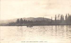 British Columbia Canada View On Meziadin Lake, Real Photo Vintage PC U13546