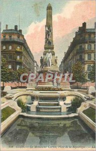 Postcard Old Lyon Carnot Monument Place de la Republique