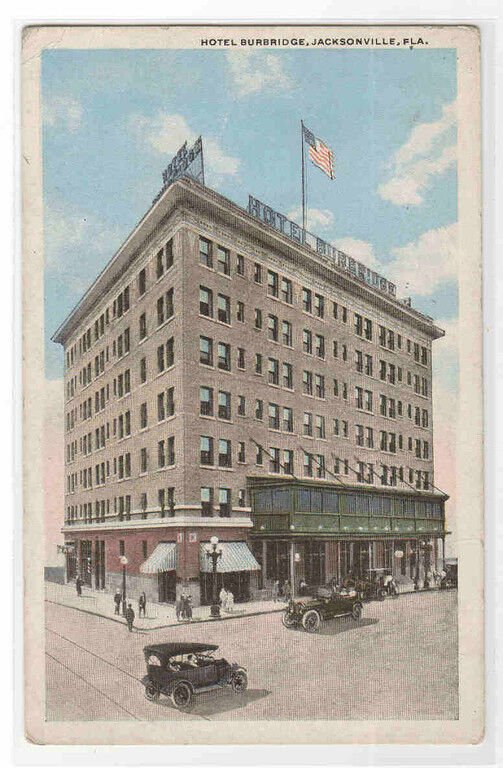 Hotel Burbridge Jacksonville Florida 1920c postcard