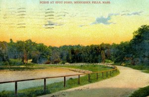 C.1907 Spot Pond, Middlesex Fells, Mass. Postcard P175 