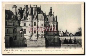 Old Postcard Chenonceau Castle Eastern Facade Detail