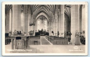 RPPC VADSTENA, SWEDEN ~ Church Interior KLOSTERKYRKA Real Photo Postcard