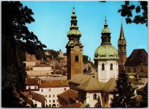 Salzburg Blick Auf Peterskirche Und Franziskanerkirche Austria Postcard