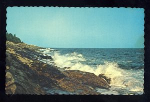 Pemaquid, Maine/ME Postcard, Surf Along Pemaquid Point