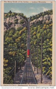 Tennesse Chattanooga The Steep Grade Of The Incline Lookout Mountain 1945