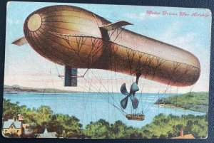 Mint Usa Color Picture Postcard Motor Driven War Airship