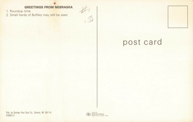 Postcard Where the West Begins Nebraska