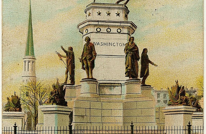 1909 Richmond VA George Washington Monument Headquarters MISTAKE RARE Postcard 