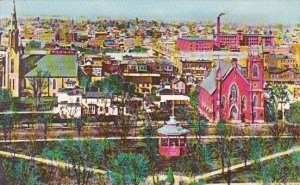 Looking West From Old Center School 1895 Aurora Illinois