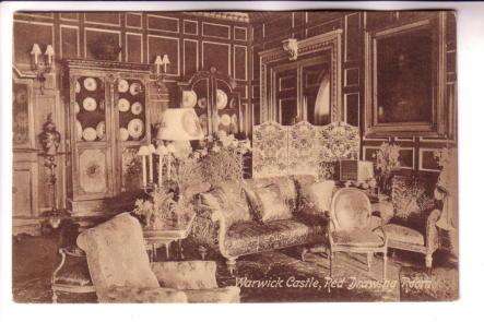 Interior Warwick Castle Drawing Room England,