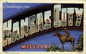 Kansas City, Missouri, USA Large Letter USA Town 1948 very light corner wear,...