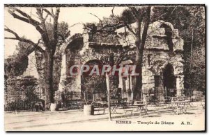 Old Postcard Nimes Temple De Diane