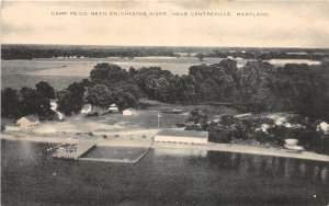 F78/ Centreville Maryland Postcard c40s Swimming Area Camp Pe-Co-Meth 2