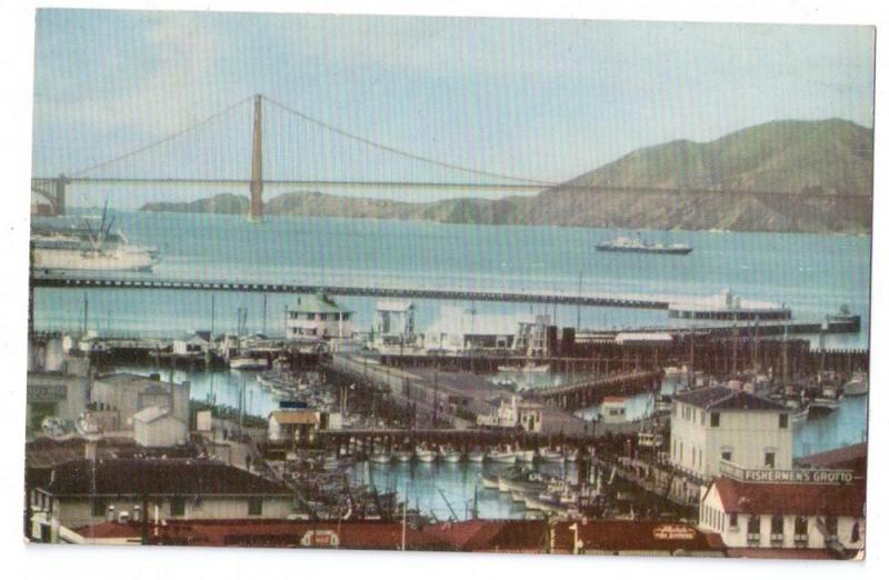 Union Oil 76 Postcard 1941 Fishermans Wharf San Fran CA #141