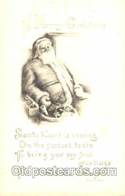 Santa Claus, Christmas Unused light paper scratch left edge