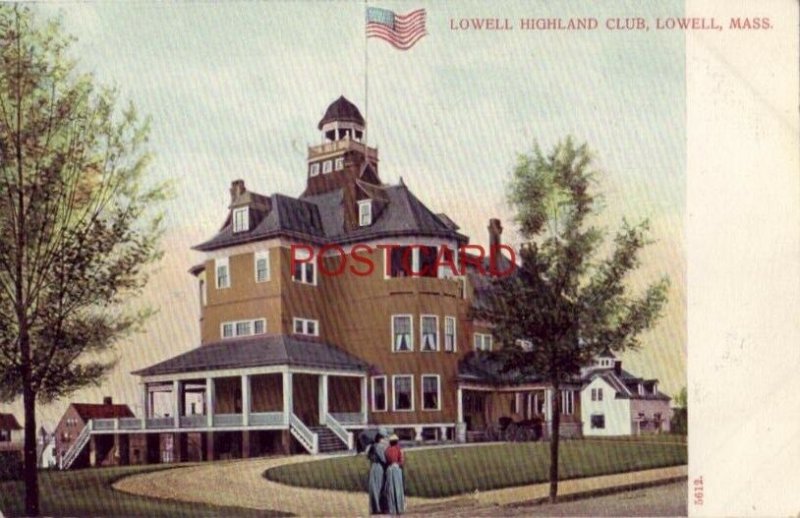 pre-1907 HIGHLAND CLUB, LOWELL, MASS.