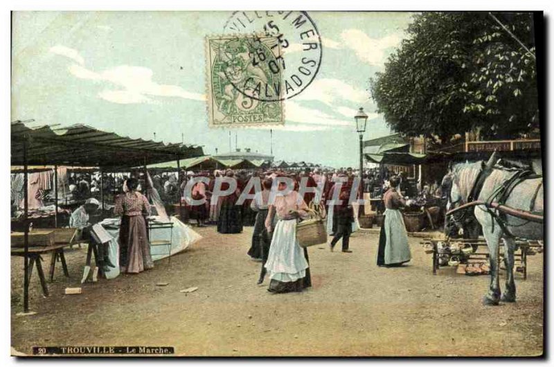 Old Postcard Trouville The Walking Horse