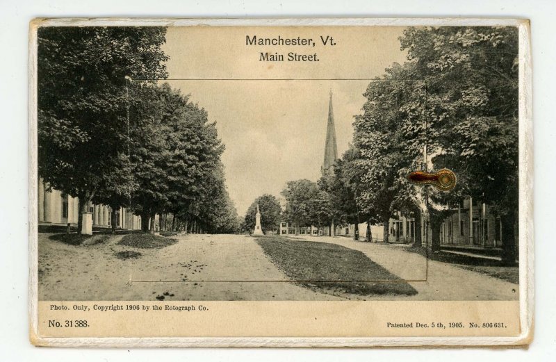 VT - Manchester. Fold-Out Multi-View, 12 structures  (repaired, see description)