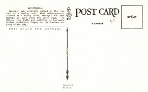 Vintage Postcard 1920's Stikine River by Russian Trading Post Wrangell Alaska 