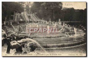 Old Postcard Saint Cloud Cascades Day of Fountains