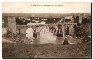 Postcard Old Toledo San Martin Puente