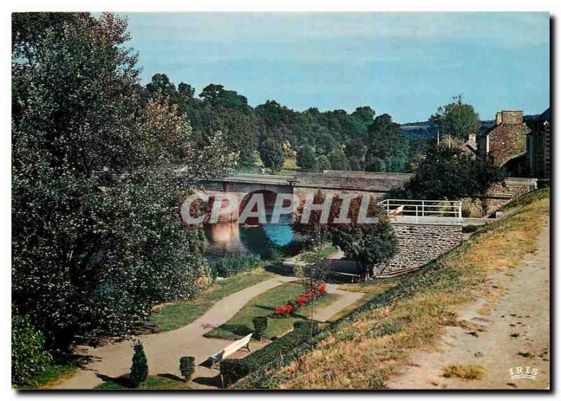 Modern Postcard Pont d'Ouilly The Public Garden and Orne