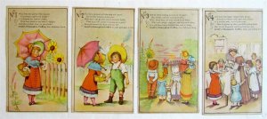 SCULL'S CHAMPION COFEE CAMDEN NJ SET OF 4 ANTIQUE VICTORIAN TRADE CARDS