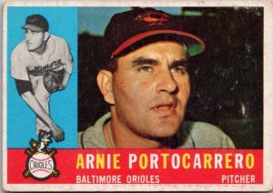 1960 Topps Baseball Card Arne Portocarrero Baltimore Orioles sk10572