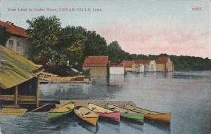 Iowa Cedar Falls Boat Landing On Cedar River 1910