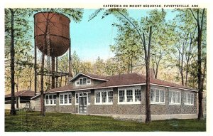 Cafeteria on Mount Sequoyah Fayetteville  Arkansas Postcard