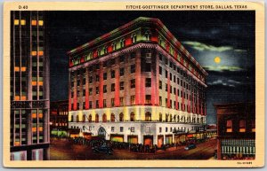 1945 Titchie-Goettinger Department Store Dallas Texas TX Posted  Postcard