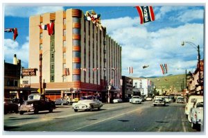 c1960 Higgins Avenue Business Streets Bridge Spanning Missoula Montana Postcard