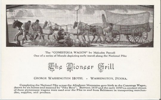 The Conestoga Wagon by Malcolm Parcell Mural Depicting Early Travel The National